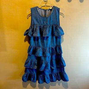 NEVER WORN NWOT Michael Kors ruffle denim dress